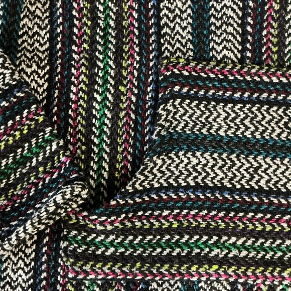 Baja Joe Hoodie Pancho Unisex Size Small Multicolored Baja Jacket - Picture 3 of 6